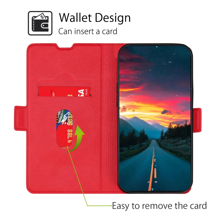 For Blackview A70 Ultra-thin Voltage Side Buckle PU + TPU Leather Phone Case(Red) - More Brand by buy2fix | Online Shopping UK | buy2fix