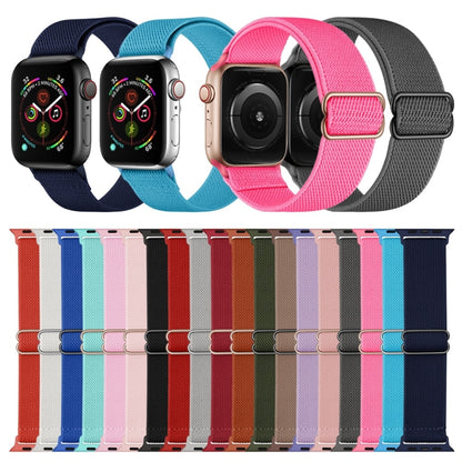 Polyester Nylon Watch Band For Apple Watch Ultra 49mm&Watch Ultra 2 49mm / Series 9&8&7 45mm / SE 3&SE 2&6&SE&5&4 44mm / 3&2&1 42mm(Wine Red) - Watch Bands by buy2fix | Online Shopping UK | buy2fix