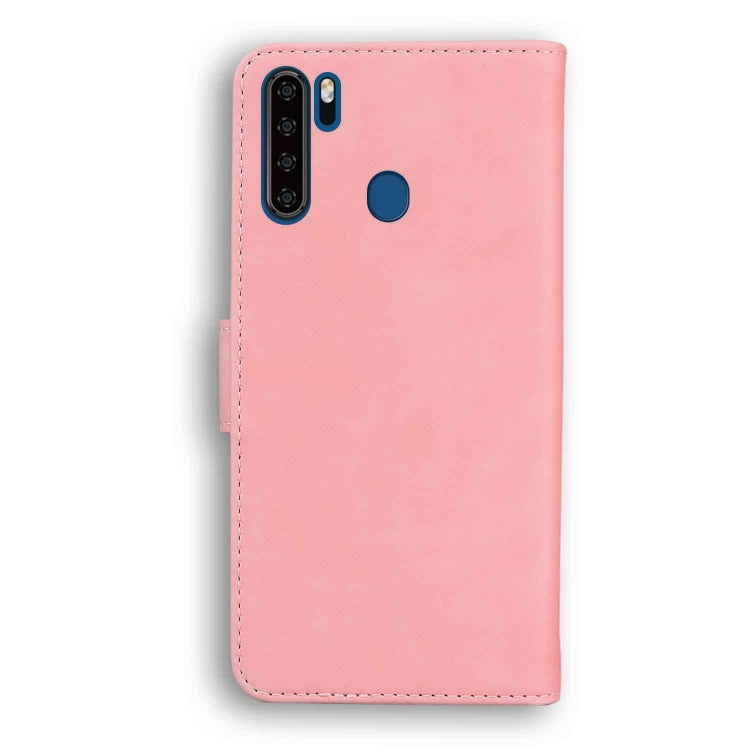 For Blackview A80 Pro Skin Feel Pure Color Flip Leather Phone Case(Pink) - More Brand by buy2fix | Online Shopping UK | buy2fix