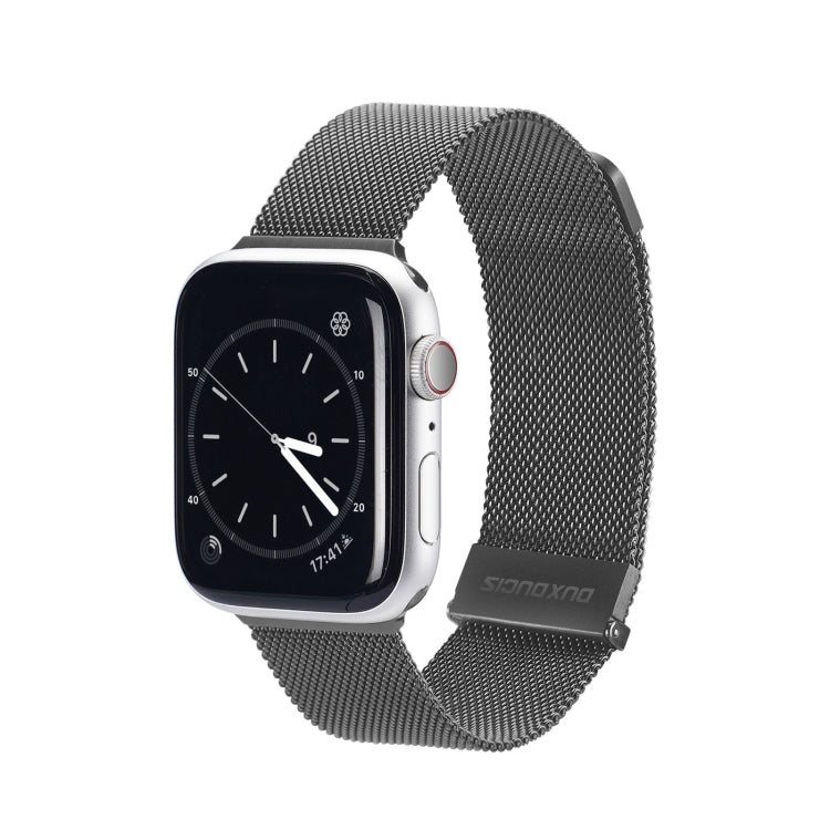 DUX DUCIS Milanese Watchband For Apple Watch Series 9&8&7 41mm / SE 3&SE 2&6&SE&5&4 40mm / 3&2&1 38mm(Gun Grey) - Watch Bands by DUX DUCIS | Online Shopping UK | buy2fix