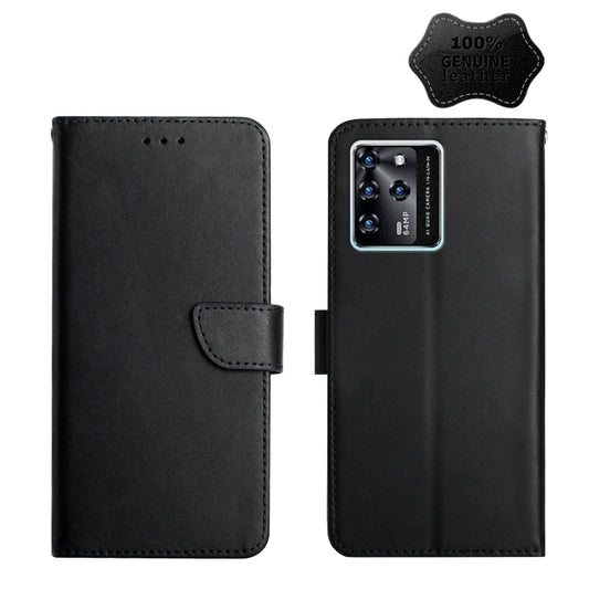 For ZTE Blade V30 Genuine Leather Fingerprint-proof Horizontal Flip Phone Case(Black) - ZTE Cases by buy2fix | Online Shopping UK | buy2fix