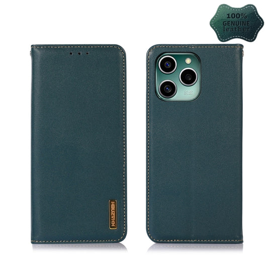 For Honor 60 SE KHAZNEH Nappa Top Layer Cowhide Leather Phone Case(Green) - Honor Cases by buy2fix | Online Shopping UK | buy2fix