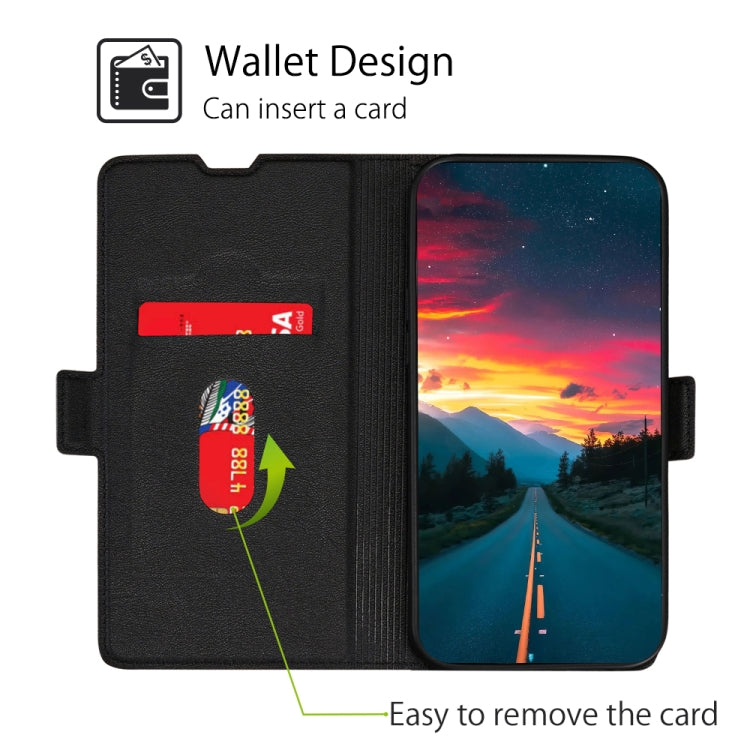 For Blackview A55 Pro Ultra-thin Voltage Side Buckle PU + TPU Leather Phone Case(Black) - More Brand by buy2fix | Online Shopping UK | buy2fix