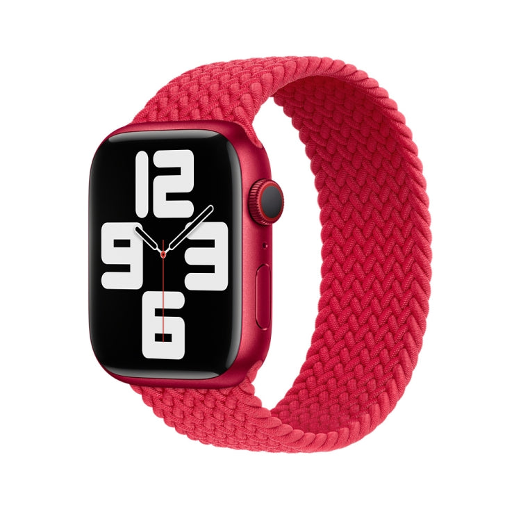 150mm Nylon Braided Watch Band For Apple Watch Ultra 49mm&Watch Ultra 2 49mm / Series 9&8&7 45mm / SE 3&SE 2&6&SE&5&4 44mm / 3&2&1 42mm (Red) - Watch Bands by buy2fix | Online Shopping UK | buy2fix