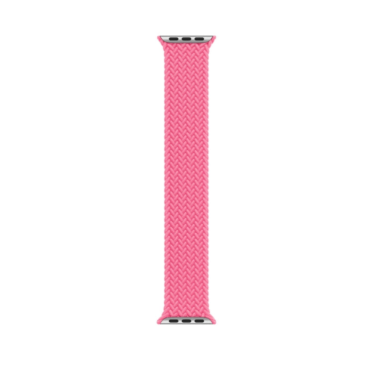 165mm Nylon Braided Watch Band For Apple Watch Ultra 49mm&Watch Ultra 2 49mm / Series 9&8&7 45mm / SE 3&SE 2&6&SE&5&4 44mm / 3&2&1 42mm(Pink) - Watch Bands by buy2fix | Online Shopping UK | buy2fix