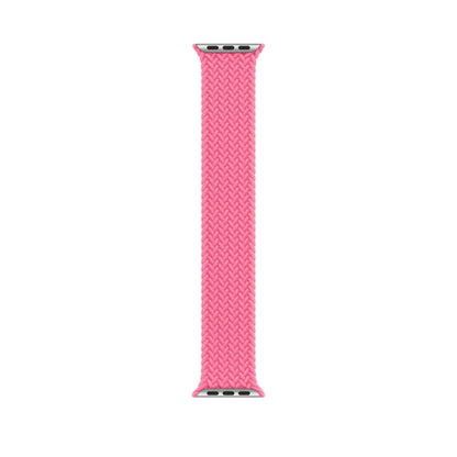 165mm Nylon Braided Watch Band For Apple Watch Ultra 49mm&Watch Ultra 2 49mm / Series 9&8&7 45mm / SE 3&SE 2&6&SE&5&4 44mm / 3&2&1 42mm(Pink) - Watch Bands by buy2fix | Online Shopping UK | buy2fix