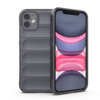 For iPhone 11 Magic Shield TPU + Flannel Phone Case (Dark Grey) - iPhone 11 Cases by buy2fix | Online Shopping UK | buy2fix