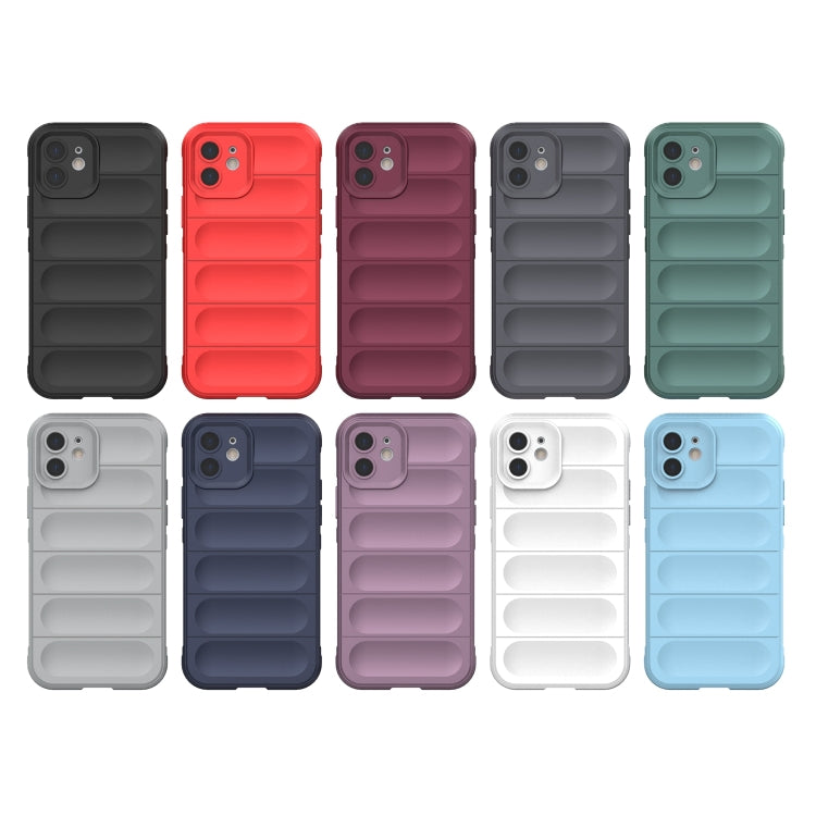 For iPhone 12 Magic Shield TPU + Flannel Phone Case(Dark Grey) - iPhone 12 / 12 Pro Cases by buy2fix | Online Shopping UK | buy2fix