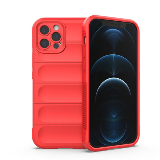 For iPhone 12 Pro Magic Shield TPU + Flannel Phone Case(Red) - iPhone 12 / 12 Pro Cases by buy2fix | Online Shopping UK | buy2fix