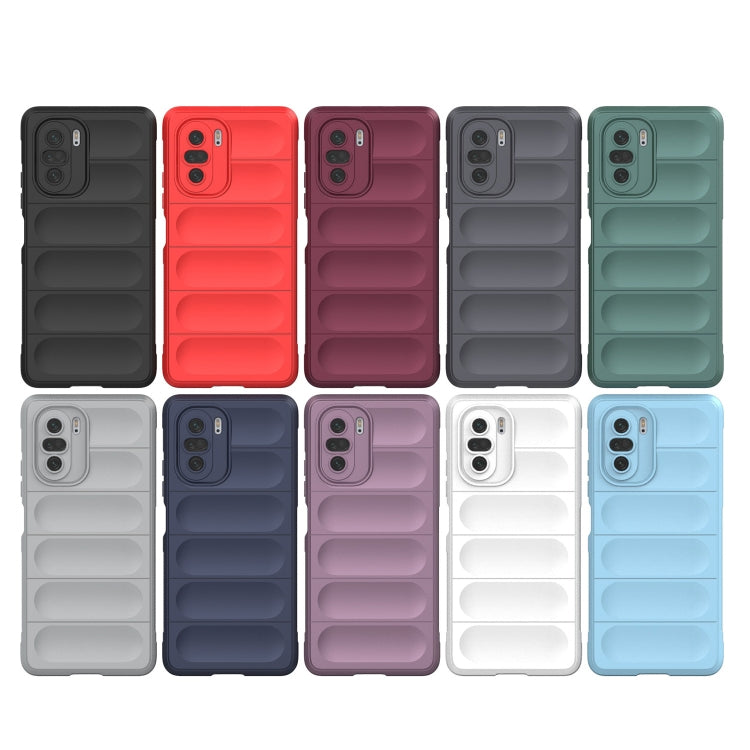 For Xiaomi Redmi K40 Magic Shield TPU + Flannel Phone Case(White) - Xiaomi Cases by buy2fix | Online Shopping UK | buy2fix