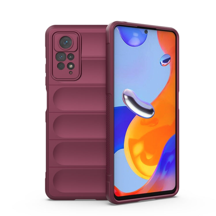 For Xiaomi Redmi Note 11 Pro International Magic Shield TPU + Flannel Phone Case(Wine Red) - Xiaomi Cases by buy2fix | Online Shopping UK | buy2fix