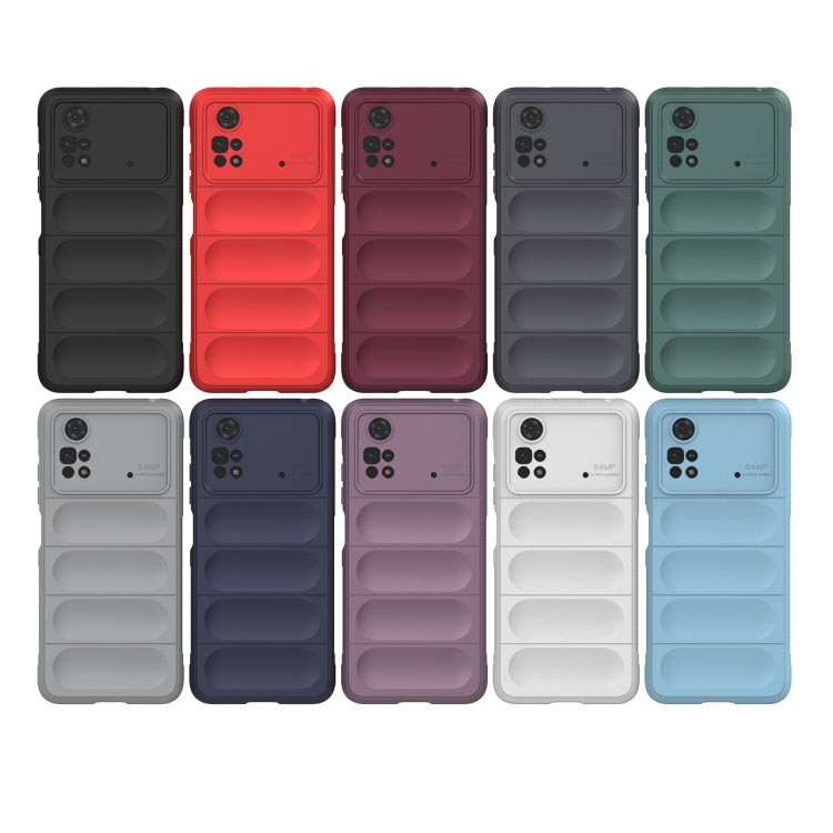 For Xiaomi Poco M4 Pro 4G Magic Shield TPU + Flannel Phone Case(Dark Blue) - Xiaomi Cases by buy2fix | Online Shopping UK | buy2fix