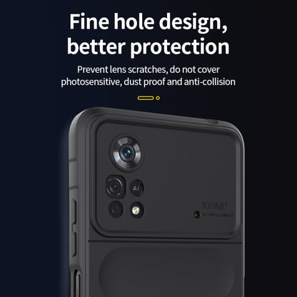 For Xiaomi Poco X4 Pro 5G Magic Shield TPU + Flannel Phone Case(Dark Blue) - Xiaomi Cases by buy2fix | Online Shopping UK | buy2fix