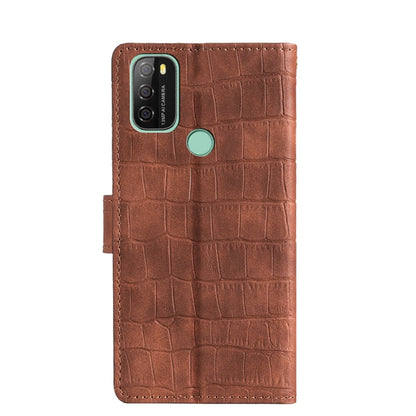 For Blackview A70 Skin Feel Crocodile Magnetic Clasp Leather Phone Case(Brown) - More Brand by buy2fix | Online Shopping UK | buy2fix