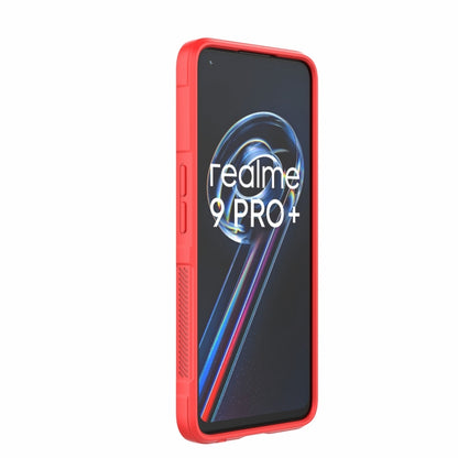 For OPPO Realme 9 Pro+ Magic Shield TPU + Flannel Phone Case(Black) - Realme Cases by buy2fix | Online Shopping UK | buy2fix