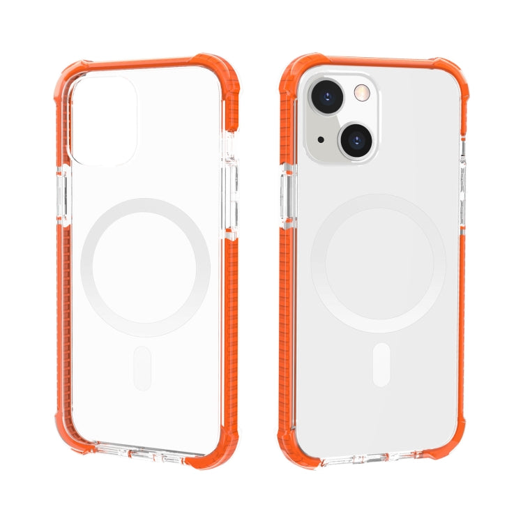 For iPhone 13 Magsafe Magnetic Acrylic Shockproof Phone Case(Orange) - iPhone 13 Cases by buy2fix | Online Shopping UK | buy2fix