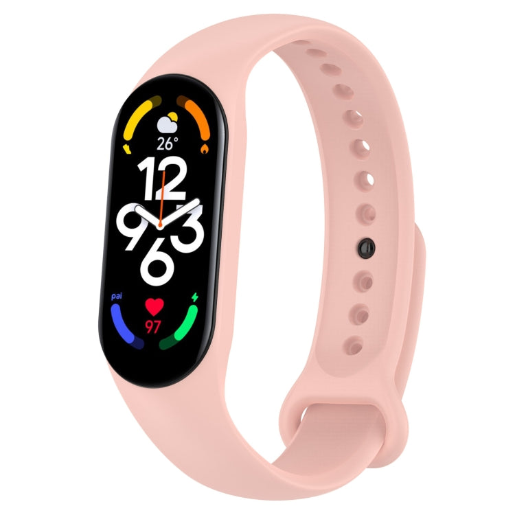 For Xiaomi Mi Band 7 / 7NFC / 6 / 6 NFC / 5 / 5 NFC / Amazfit Band 5 Official Silicone Watch Band(Pink) - Watch Bands by buy2fix | Online Shopping UK | buy2fix