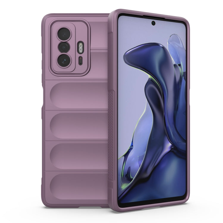 For Xiaomi 11T Magic Shield TPU + Flannel Phone Case(Purple) - Xiaomi Cases by buy2fix | Online Shopping UK | buy2fix