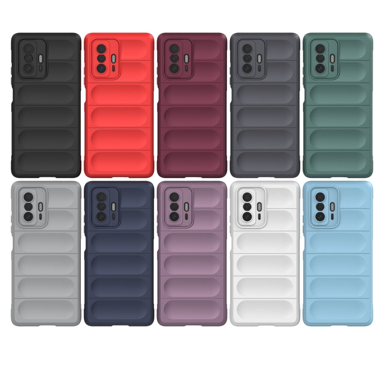 For Xiaomi 11T Magic Shield TPU + Flannel Phone Case(Dark Grey) - Xiaomi Cases by buy2fix | Online Shopping UK | buy2fix