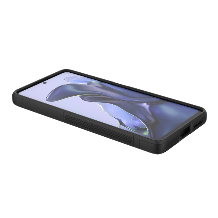 For Xiaomi 11T Magic Shield TPU + Flannel Phone Case(Dark Grey) - Xiaomi Cases by buy2fix | Online Shopping UK | buy2fix