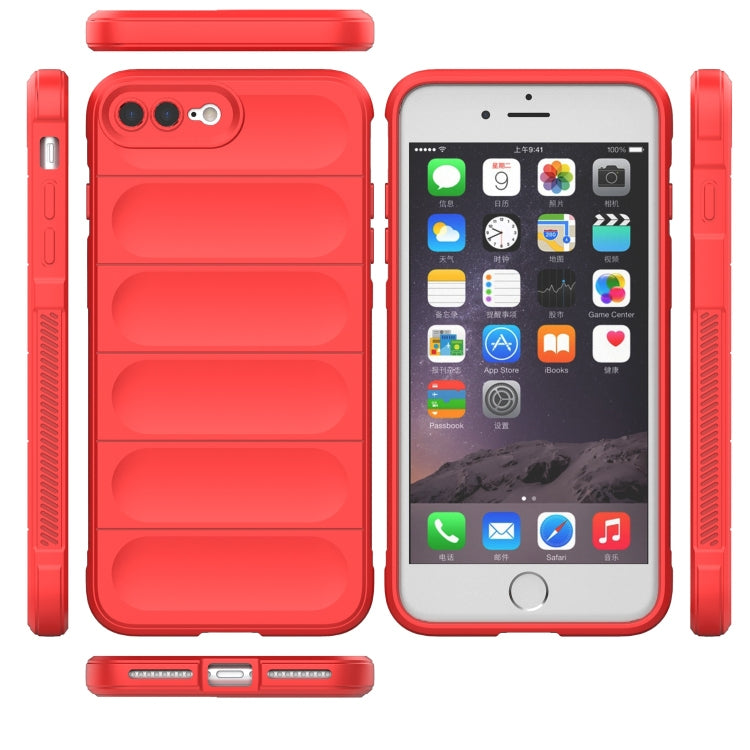 Magic Shield TPU + Flannel Phone Case For iPhone 8 Plus / 7 Plus(Red) - More iPhone Cases by buy2fix | Online Shopping UK | buy2fix