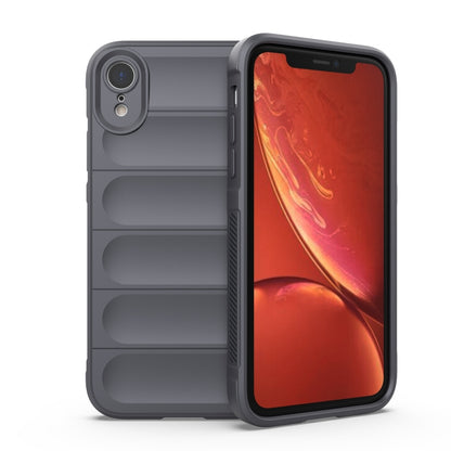 For iPhone XR Magic Shield TPU + Flannel Phone Case(Dark Grey) - More iPhone Cases by buy2fix | Online Shopping UK | buy2fix