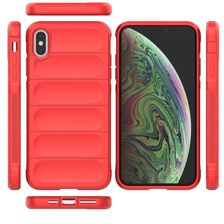 For iPhone X / XS Magic Shield TPU + Flannel Phone Case(Purple) - More iPhone Cases by buy2fix | Online Shopping UK | buy2fix