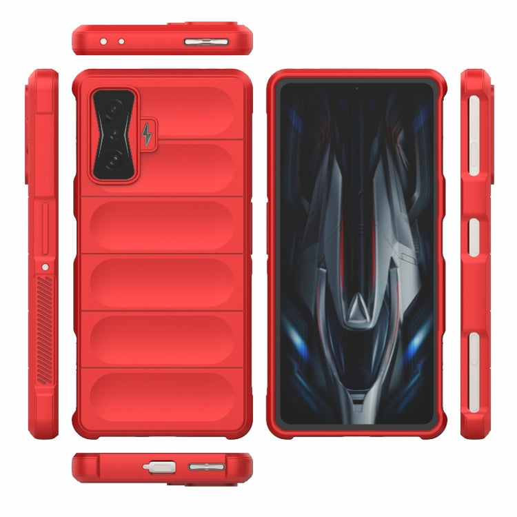 For Xiaomi Redmi K50 Gaming Magic Shield TPU + Flannel Phone Case(Purple) - Xiaomi Cases by buy2fix | Online Shopping UK | buy2fix