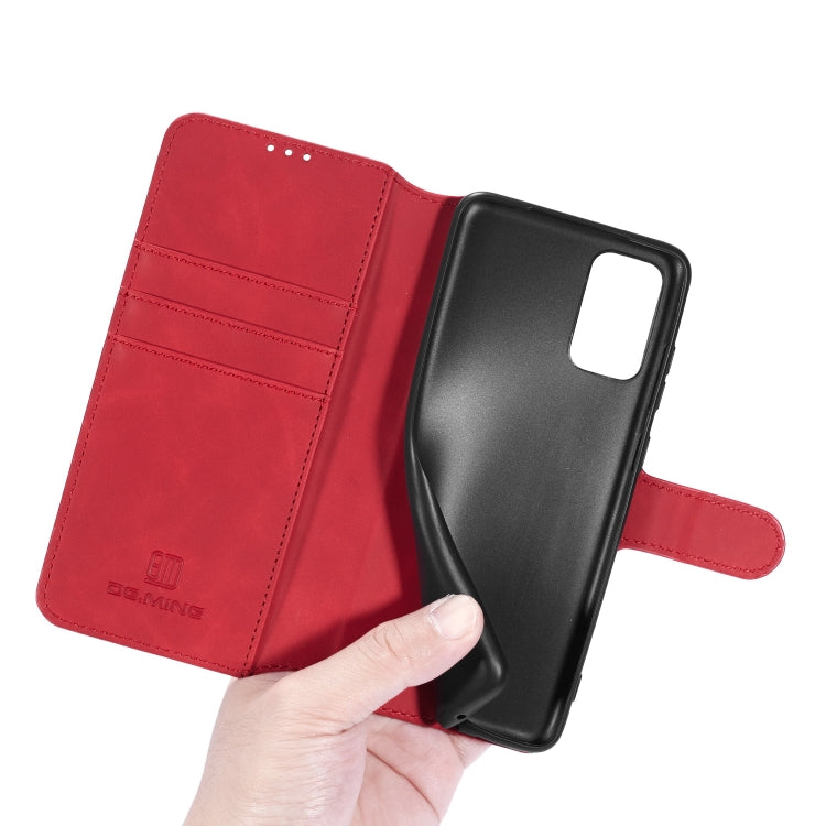 For Galaxy S20 DG.MING Retro Oil Side Horizontal Flip Case with Holder & Card Slots & Wallet(Red) - Galaxy Phone Cases by DG.MING | Online Shopping UK | buy2fix