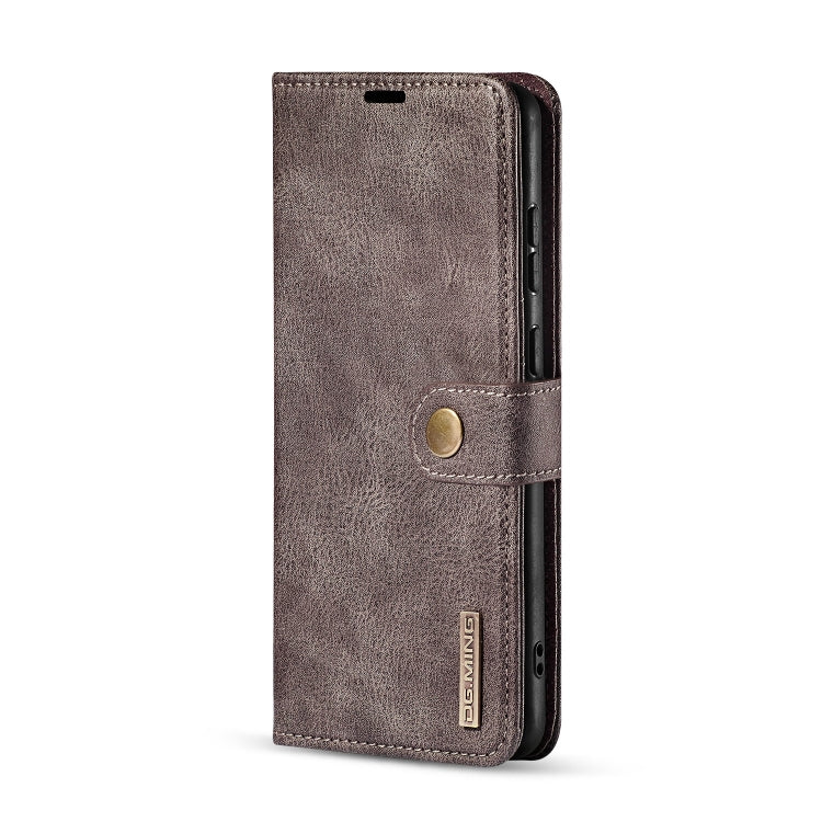 For Galaxy S20 DG.MING Crazy Horse Texture Flip Detachable Magnetic Leather Case with Holder & Card Slots & Wallet(Grey) - Galaxy Phone Cases by DG.MING | Online Shopping UK | buy2fix