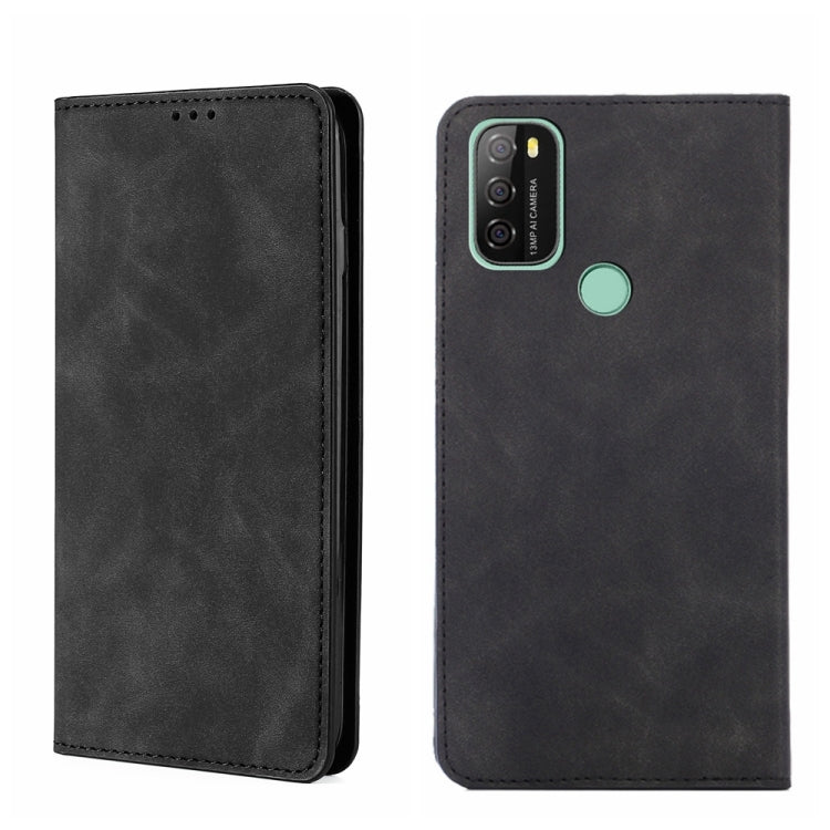 For Blackview A70 Skin Feel Magnetic Horizontal Flip Leather Phone Case(Black) - More Brand by buy2fix | Online Shopping UK | buy2fix