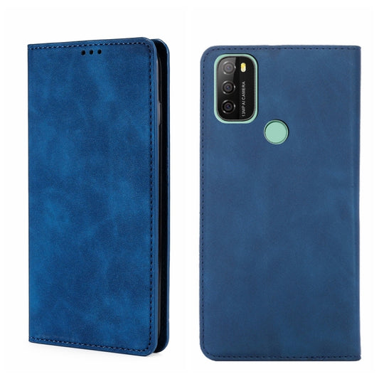 For Blackview A70 Skin Feel Magnetic Horizontal Flip Leather Phone Case(Blue) - More Brand by buy2fix | Online Shopping UK | buy2fix