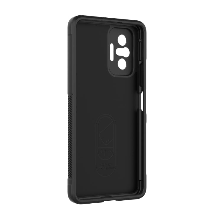 For Xiaomi Redmi Note 10 Pro 4G Magic Shield TPU + Flannel Phone Case(Dark Grey) - Xiaomi Cases by buy2fix | Online Shopping UK | buy2fix