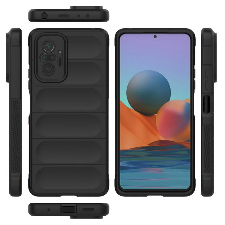 For Xiaomi Redmi Note 10 Pro 4G Magic Shield TPU + Flannel Phone Case(Dark Grey) - Xiaomi Cases by buy2fix | Online Shopping UK | buy2fix