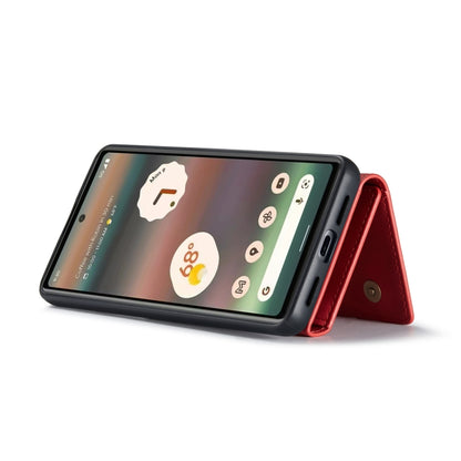 For Google Pixel 6A DG.MING M1 Series 3-Fold Multi Card Wallet + Magnetic Phone Case(Red) - Google Cases by DG.MING | Online Shopping UK | buy2fix