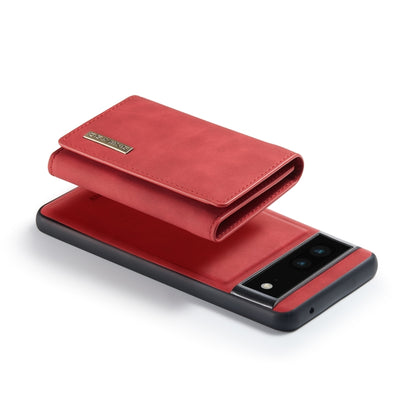 For Google Pixel 6A DG.MING M1 Series 3-Fold Multi Card Wallet + Magnetic Phone Case(Red) - Google Cases by DG.MING | Online Shopping UK | buy2fix