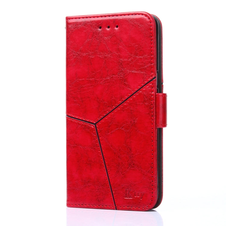 For Blackview A70 Geometric Stitching Horizontal Flip Leather Phone Case(Red) - More Brand by buy2fix | Online Shopping UK | buy2fix