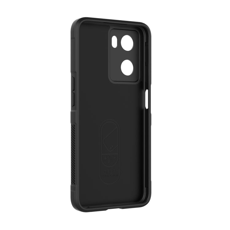 For OPPO A57 4G Global Magic Shield TPU + Flannel Phone Case(Dark Green) - OPPO Cases by buy2fix | Online Shopping UK | buy2fix