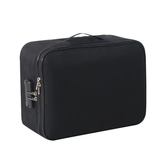 Large Capacity Multi-layers Foldable Fabric Document Storage Bag, Specification:Double Zipper-Locked(Black) - Digital Storage Bag by buy2fix | Online Shopping UK | buy2fix