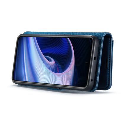 For OnePlus Ace & 10R DG.MING Crazy Horse Texture Detachable Magnetic Leather Phone Case(Blue) - OnePlus Cases by DG.MING | Online Shopping UK | buy2fix