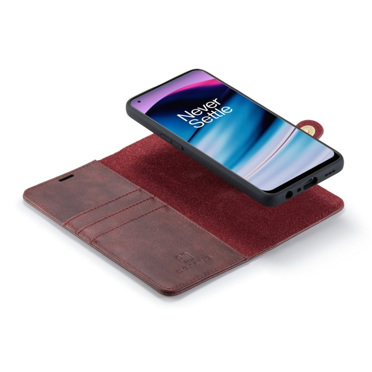 For OnePlus Nord N20 5G DG.MING Crazy Horse Texture Detachable Magnetic Leather Phone Case(Red) - OnePlus Cases by DG.MING | Online Shopping UK | buy2fix