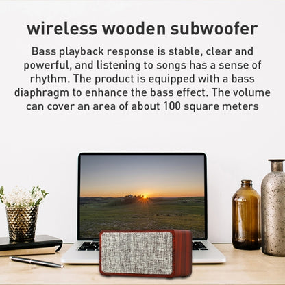 Q2 Subwoofer Wooden Wireless Bluetooth Speaker(Yellow) - Desktop Speaker by buy2fix | Online Shopping UK | buy2fix