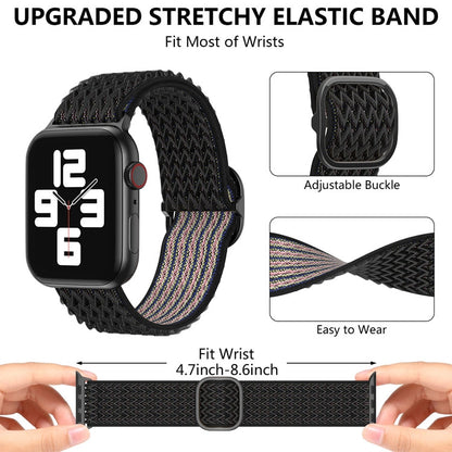 Wave Nylon Watch Band For Apple Watch Ultra 49mm&Watch Ultra 2 49mm / Series 9&8&7 45mm / SE 3&SE 2&6&SE&5&4 44mm / 3&2&1 42mm(Pink) - Watch Bands by buy2fix | Online Shopping UK | buy2fix