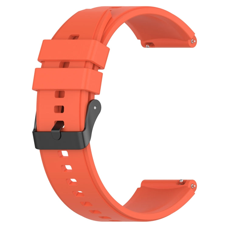 For Samsung Galaxy Watch 5 40mm 20mm Black Buckle Step Silicone Watch Band(Orange) - Watch Bands by buy2fix | Online Shopping UK | buy2fix