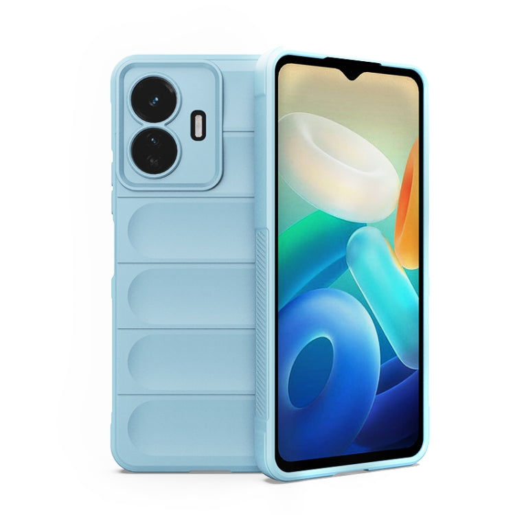 For vivo Y77 5G Global Magic Shield TPU + Flannel Phone Case(Light Blue) - vivo Cases by buy2fix | Online Shopping UK | buy2fix