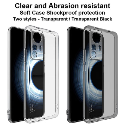 For Xiaomi Redmi K50 Ultra / 12T imak UX-5 Series Transparent Shockproof TPU Phone Case(Transparent Black) - Xiaomi Cases by imak | Online Shopping UK | buy2fix