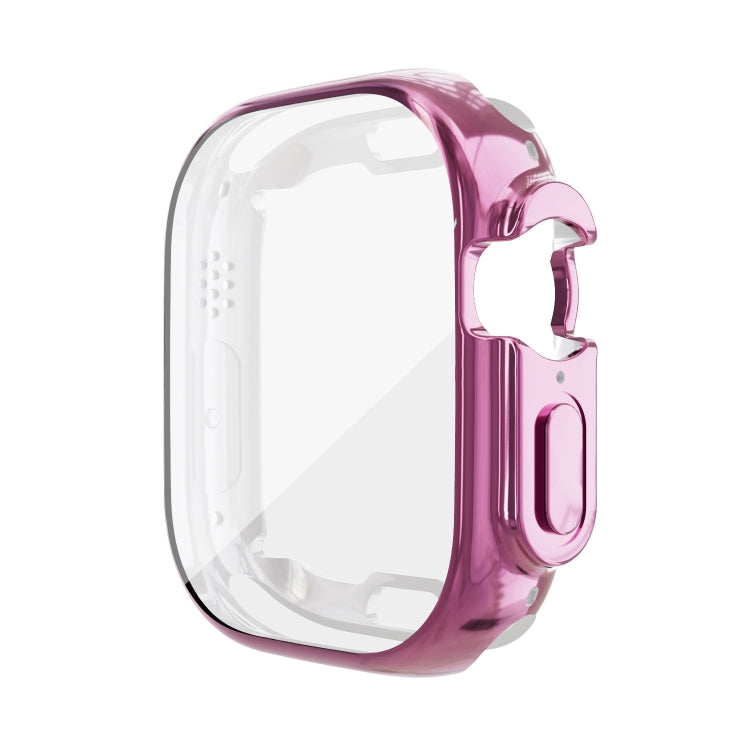 All-inclusive Plating TPU Protective Case For Apple Watch Ultra 49mm(Pink) - Watch Cases by buy2fix | Online Shopping UK | buy2fix