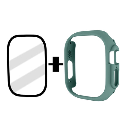 Tempered Glass Film Frosted PC Watch Case For Apple Watch Ultra 49mm / Apple Watch Ultra 2 49mm(Official Green) - Watch Cases by buy2fix | Online Shopping UK | buy2fix