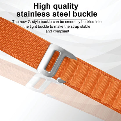 Nylon Watch Band for Apple Watch Series 9&8&7 41mm / SE 3&SE 2&6&SE&5&4 40mm / 3&2&1 38mm (Orange+Pink) - Watch Bands by buy2fix | Online Shopping UK | buy2fix