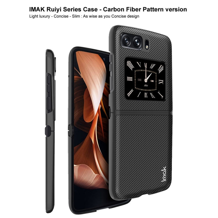 For Motorola Moto Razr 2022 IMAK Ruiyi Series Carbon Fiber PU + PC Phone Case - Motorola Cases by imak | Online Shopping UK | buy2fix